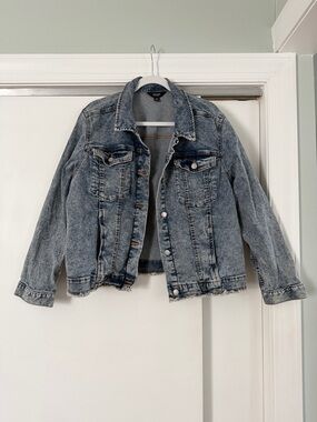 Simply Vera Vera Wang Acid-Wash Blue Denim Jacket